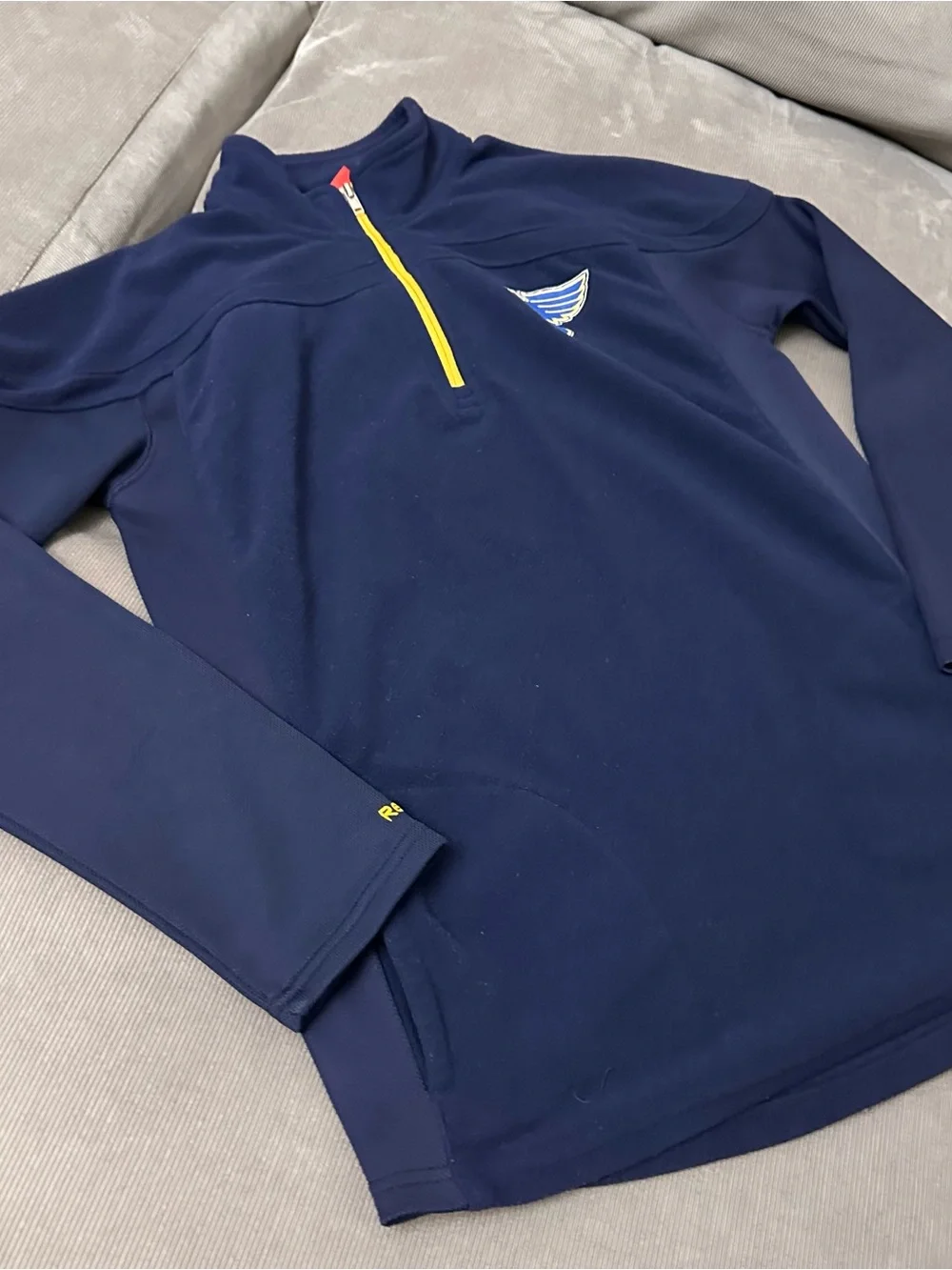 St. Louis Blues Reebok Face Off Collection 1/4 Zip Pullover Size Medium